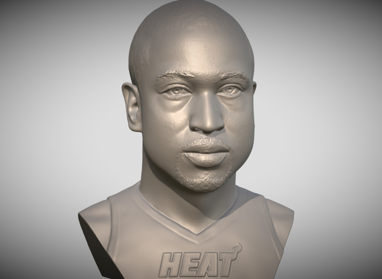 Dwyane Wade bust 3D printing ready stl obj formats 3D print model_1