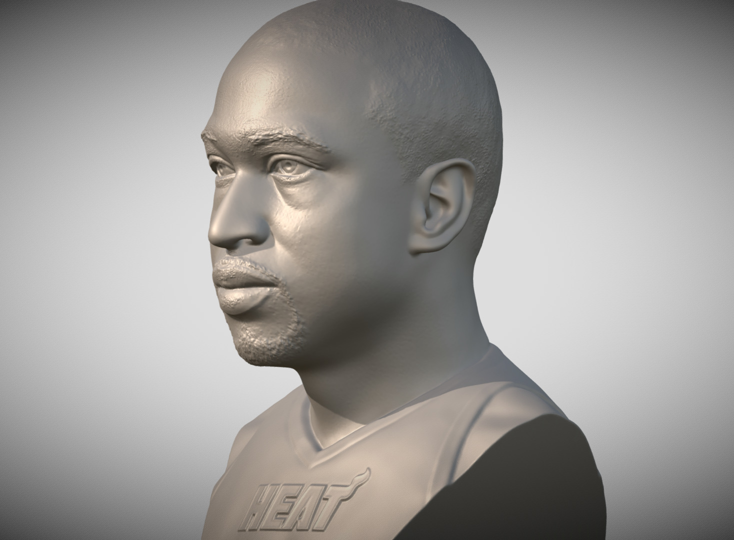 Dwyane Wade bust 3D printing ready stl obj formats 3D print model_3