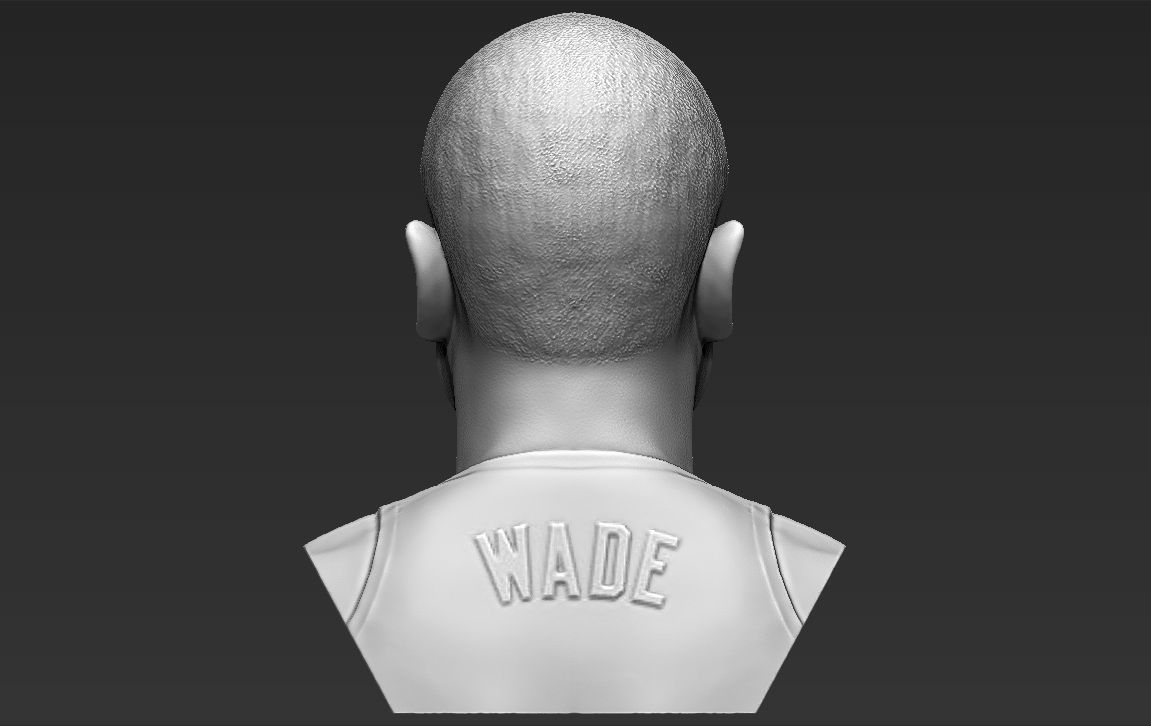 Dwyane Wade bust 3D printing ready stl obj formats 3D print model_11