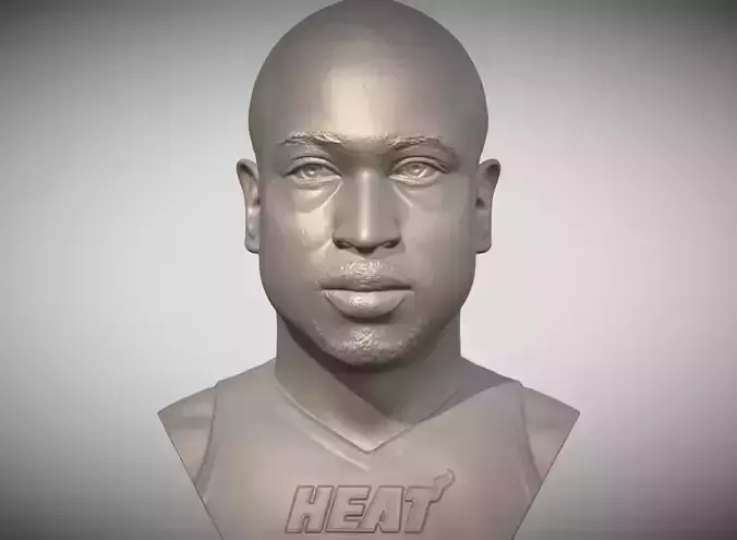 Dwyane Wade bust 3D printing ready stl obj formats 3D print model