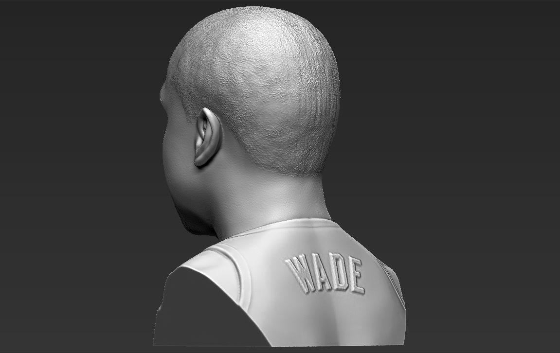 Dwyane Wade bust 3D printing ready stl obj formats 3D print model_10
