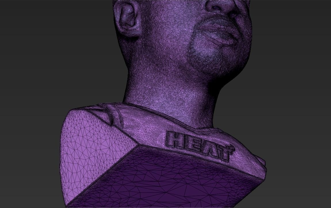 Dwyane Wade bust 3D printing ready stl obj formats 3D print model_34
