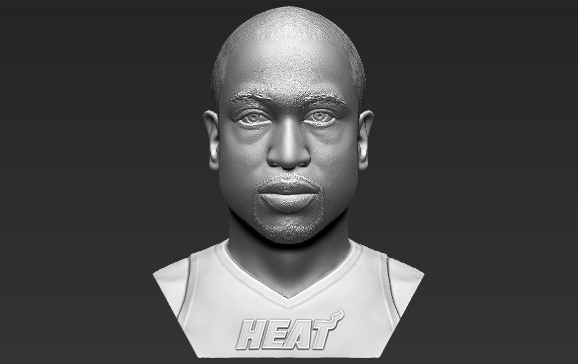 Dwyane Wade bust 3D printing ready stl obj formats 3D print model_5