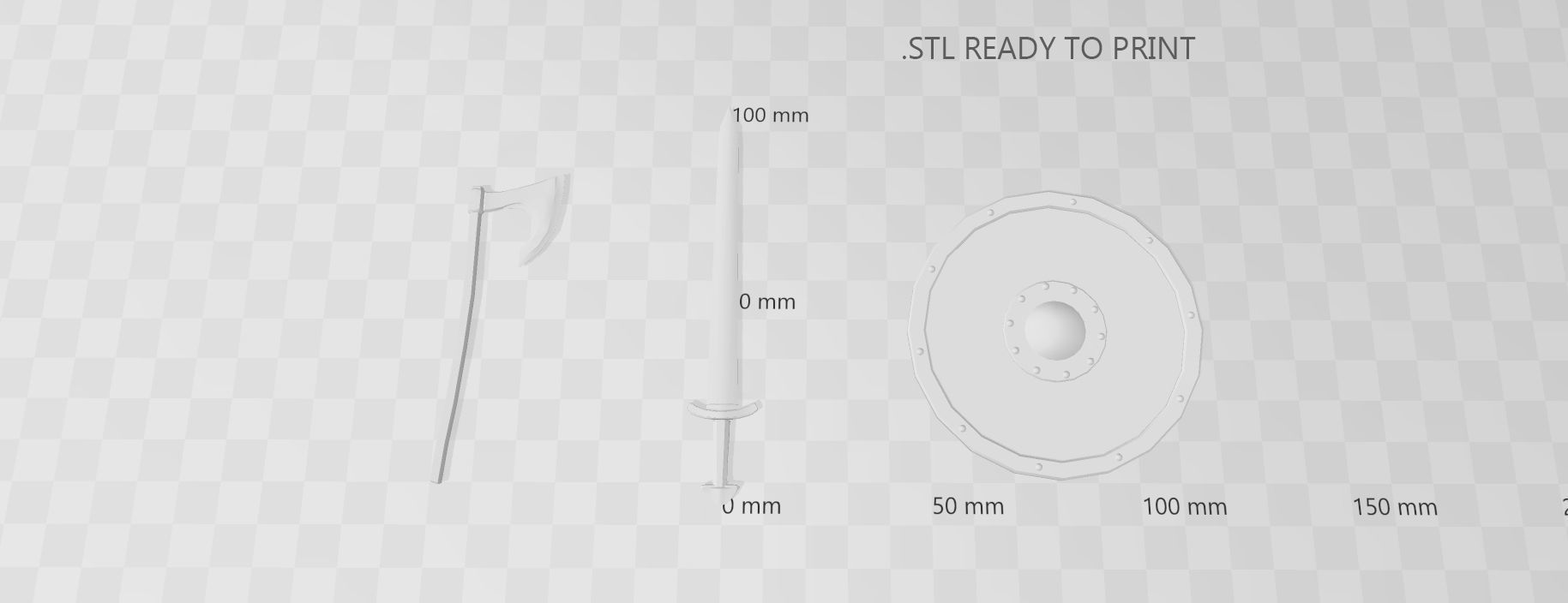 WEAPONS wooden shield Low-poly 3D model_12