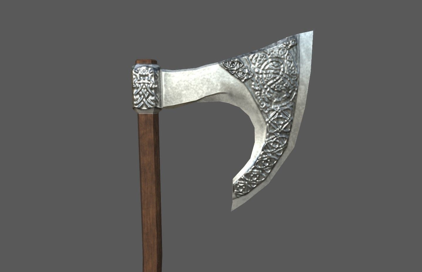 WEAPONS wooden shield Low-poly 3D model_4