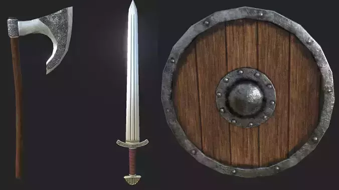 WEAPONS wooden shield