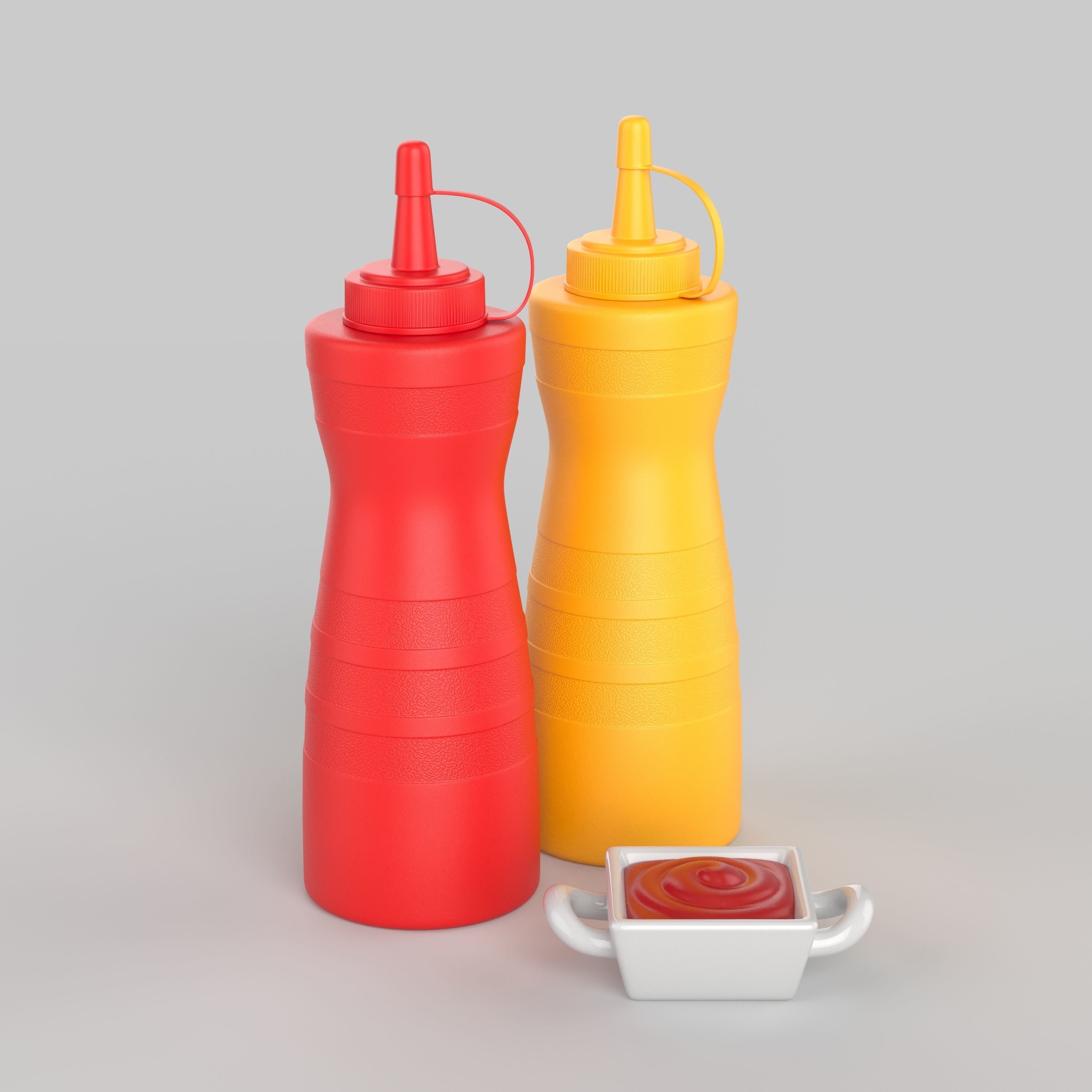 Tomato Ketchup Container 3D model CGTrader