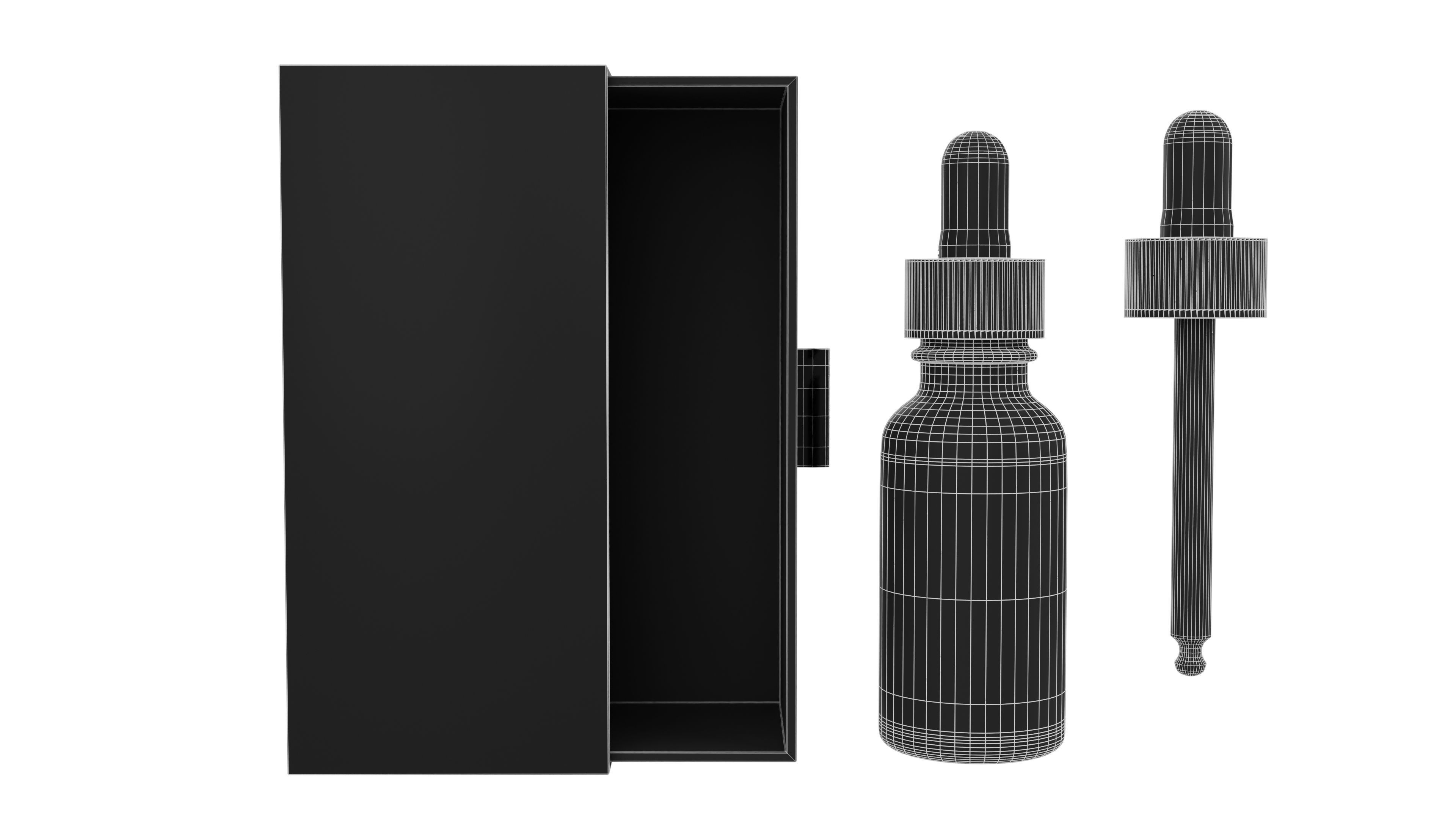 CBD oil Low-poly 3D model_7