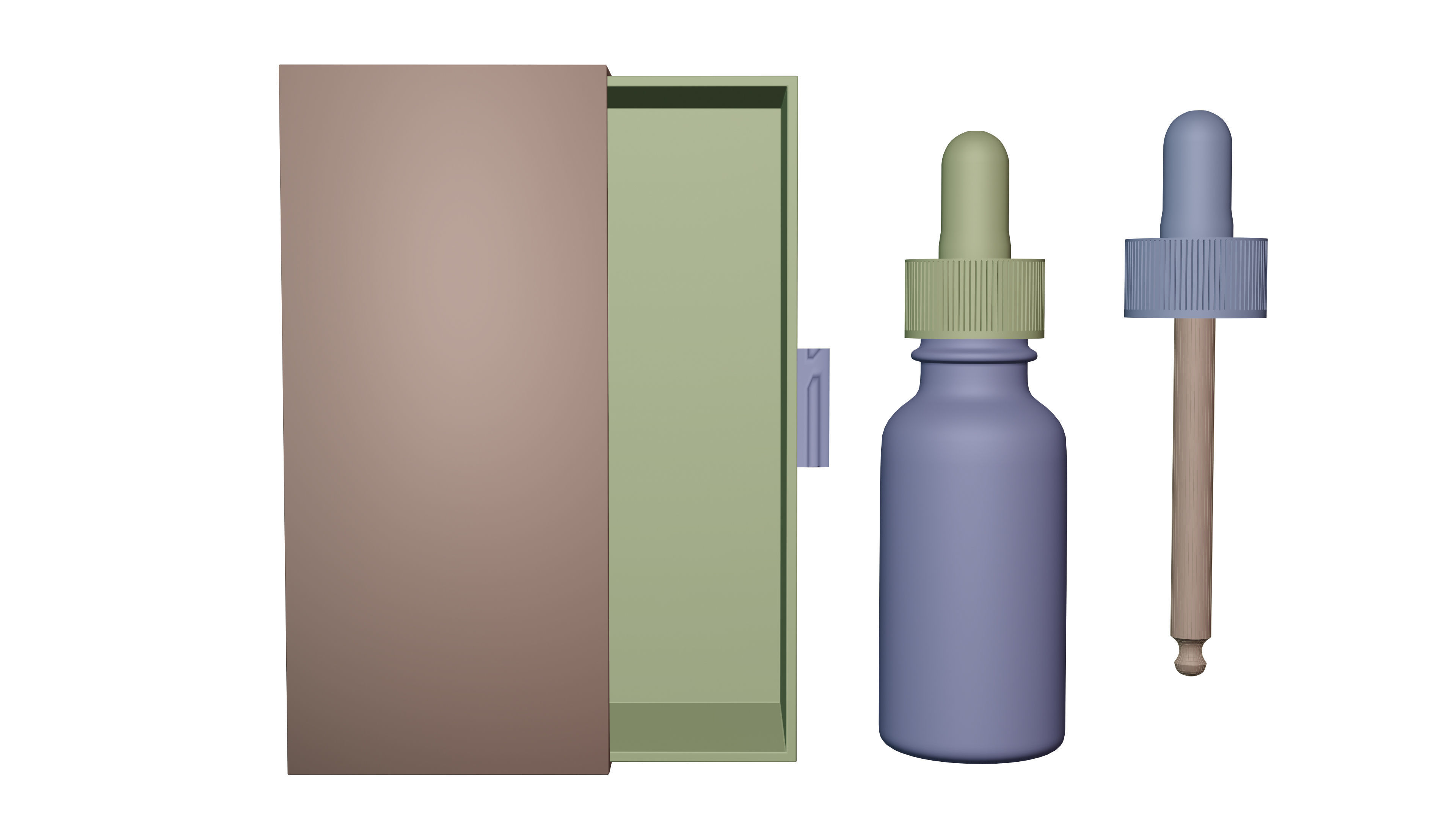 CBD oil Low-poly 3D model_13