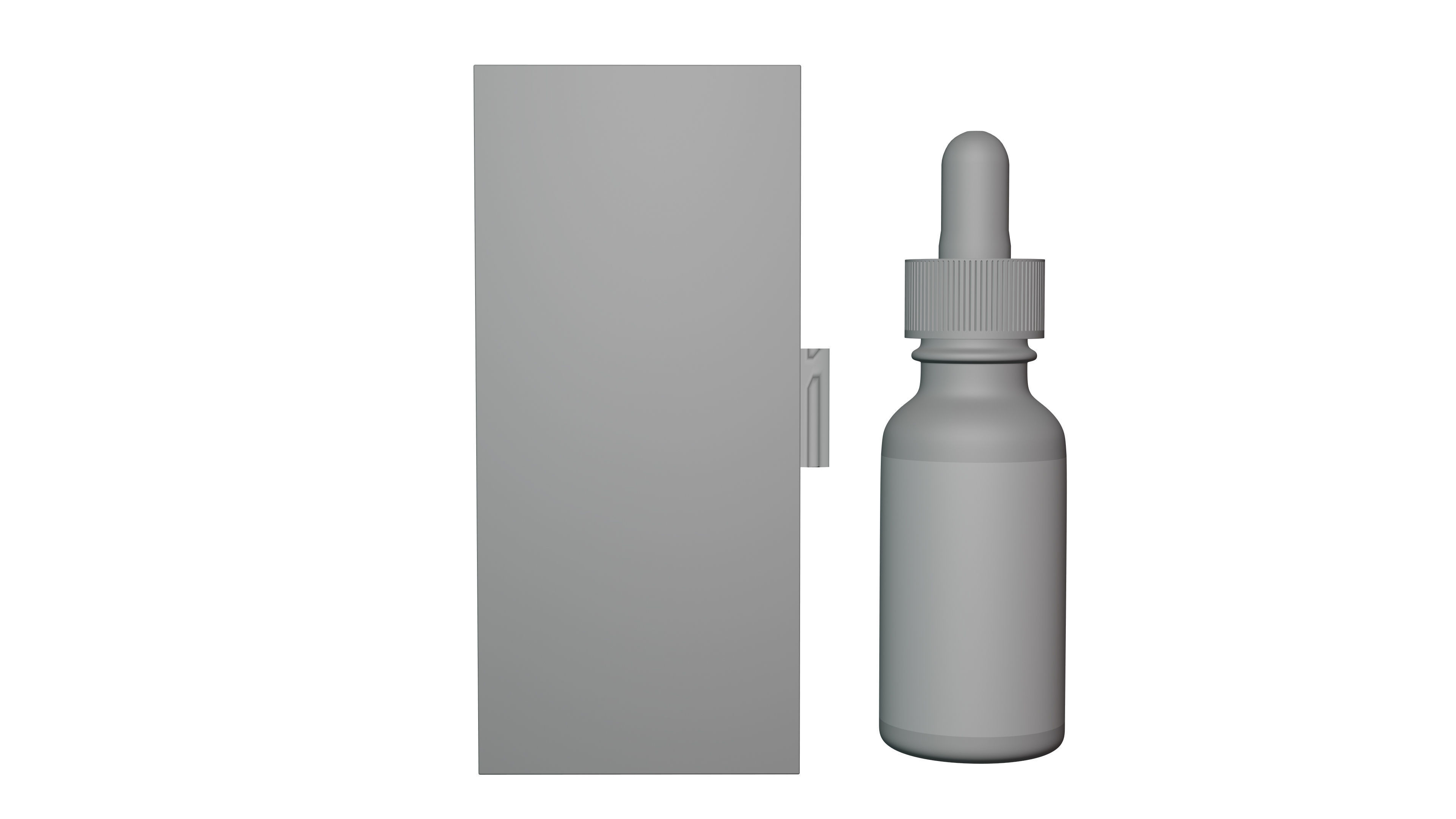CBD oil Low-poly 3D model_10