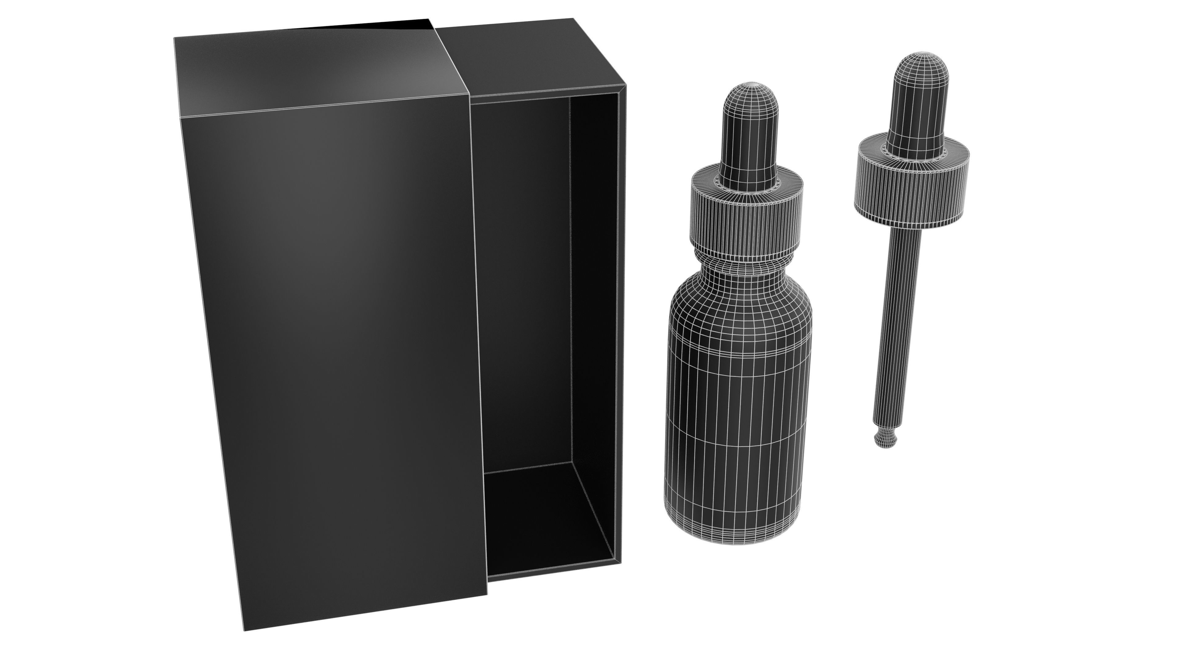 CBD oil Low-poly 3D model_8
