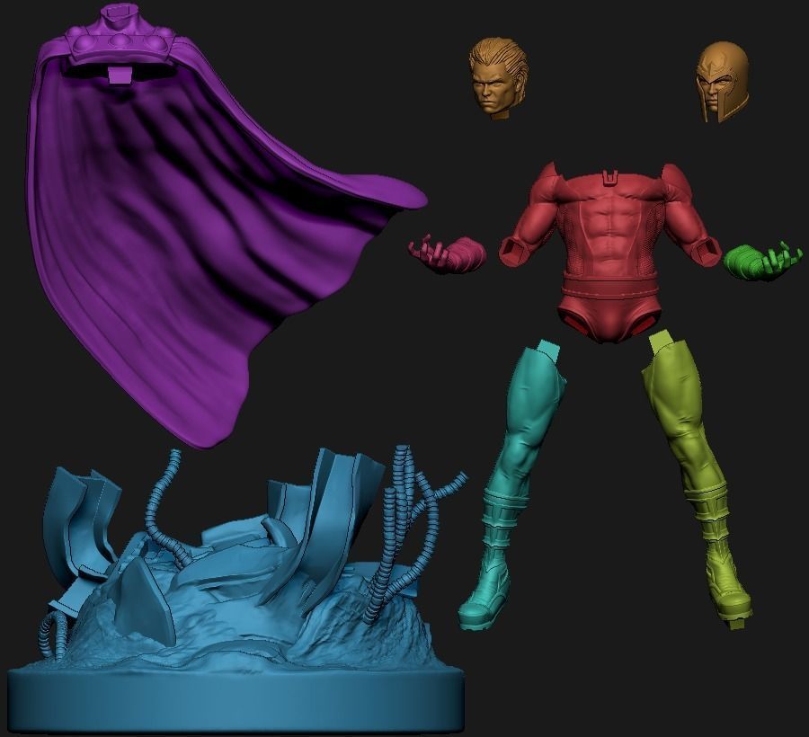Magneto Fan Art Statue for Print 3D print model_7