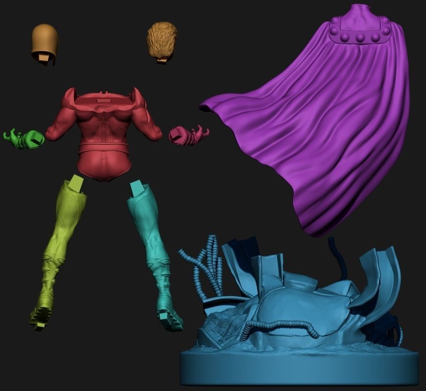 Magneto Fan Art Statue for Print 3D print model_8