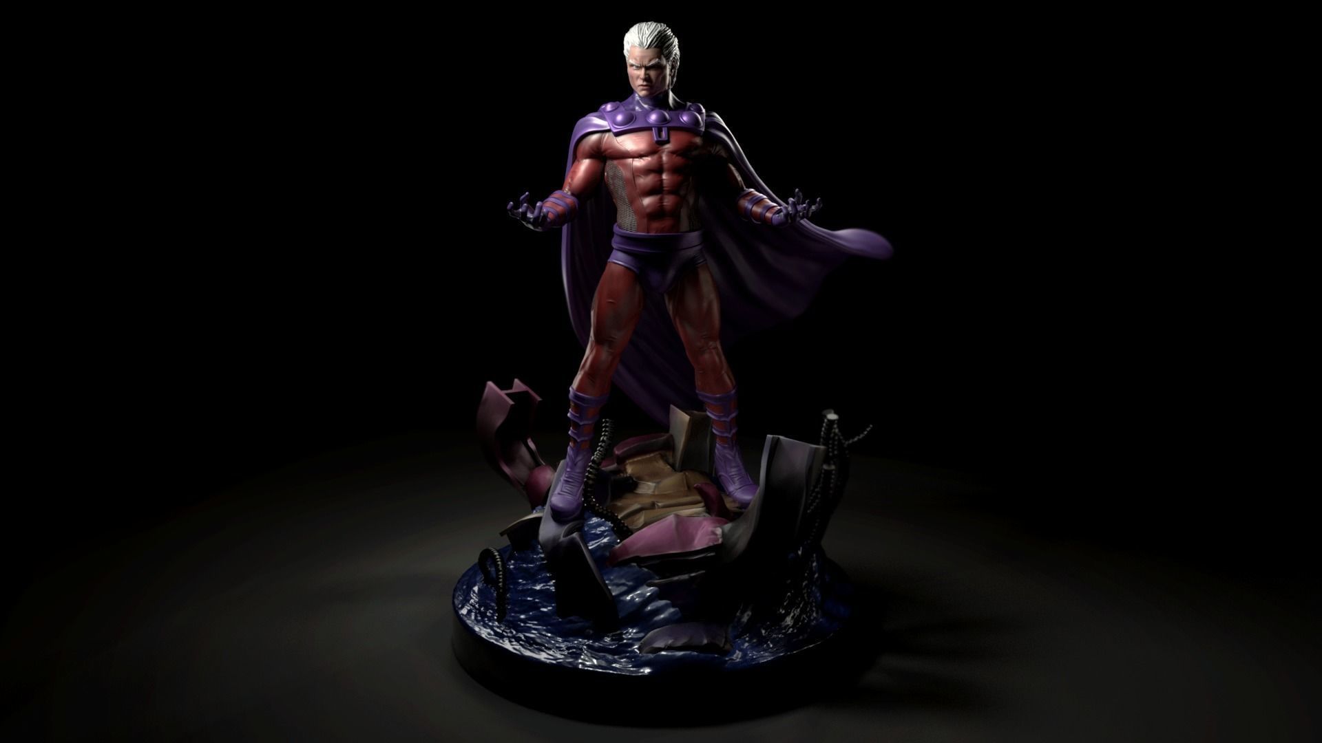 Magneto Fan Art Statue for Print 3D print model_2