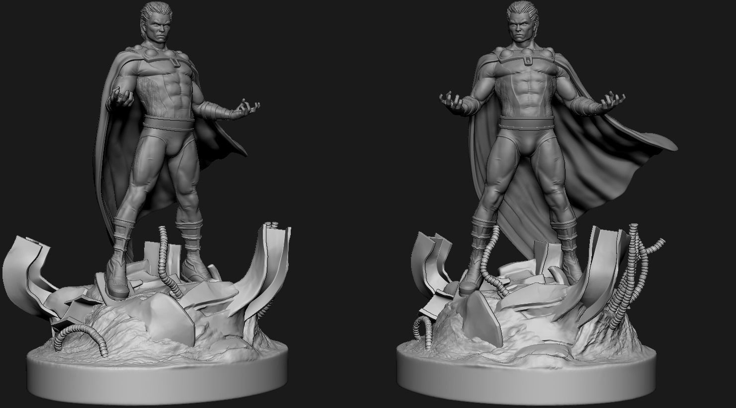 Magneto Fan Art Statue for Print 3D print model_5
