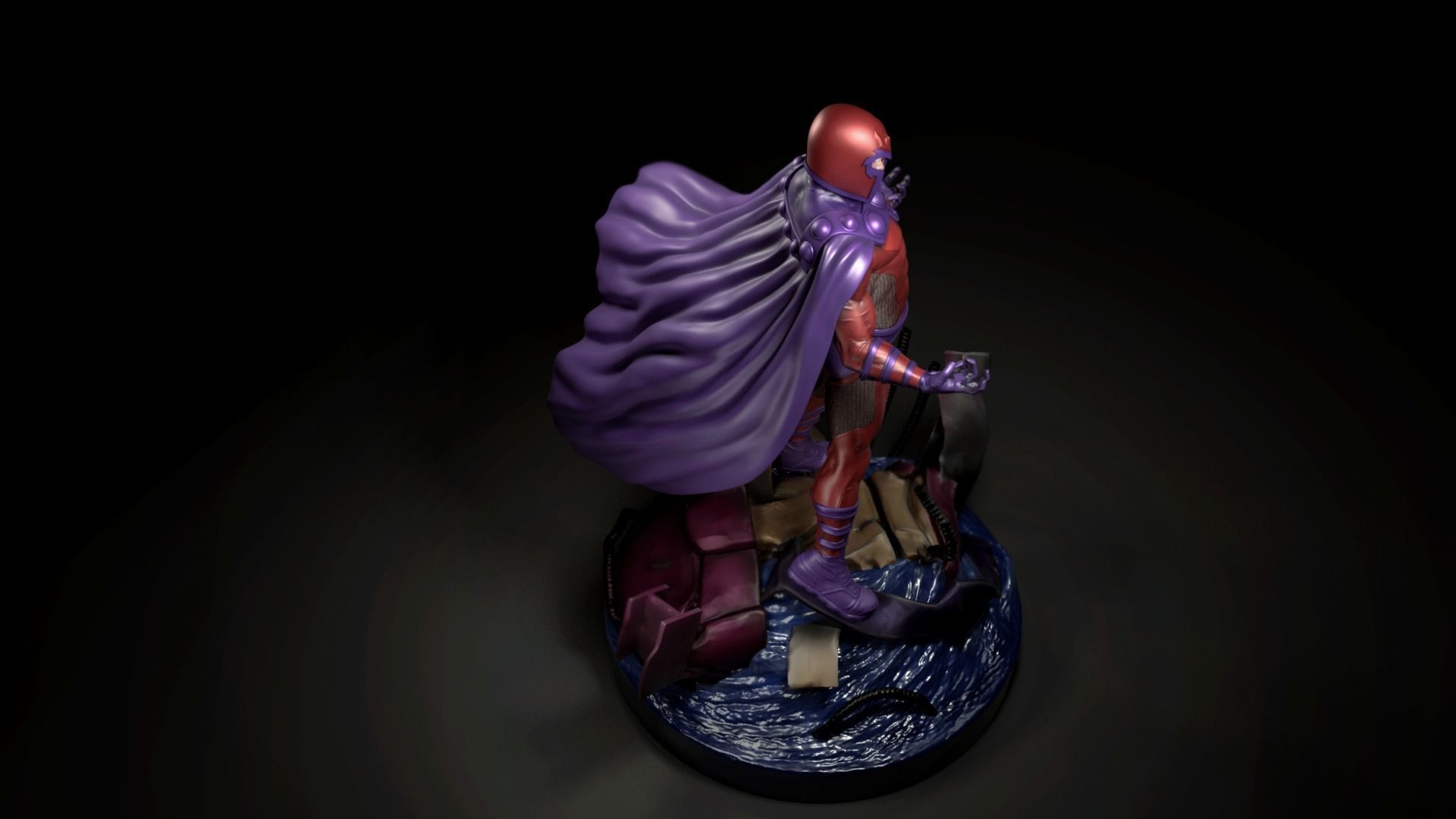Magneto Fan Art Statue for Print 3D print model_4