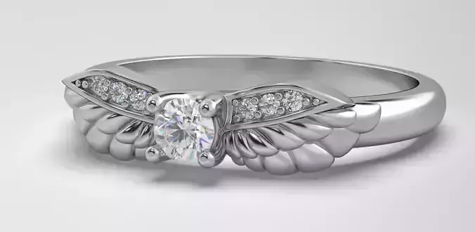 Angel wings ring
