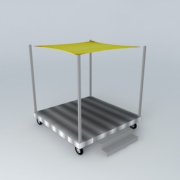 Mobile cube shaped terrace 3D model