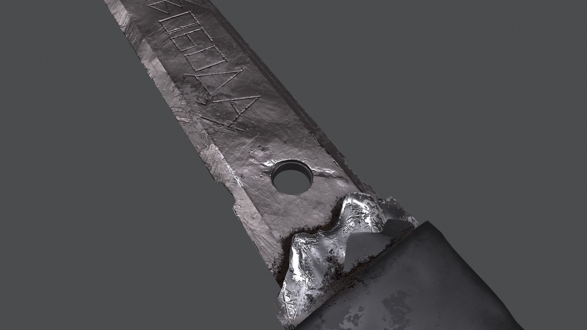 Prison Knife Low-poly 3D model_14