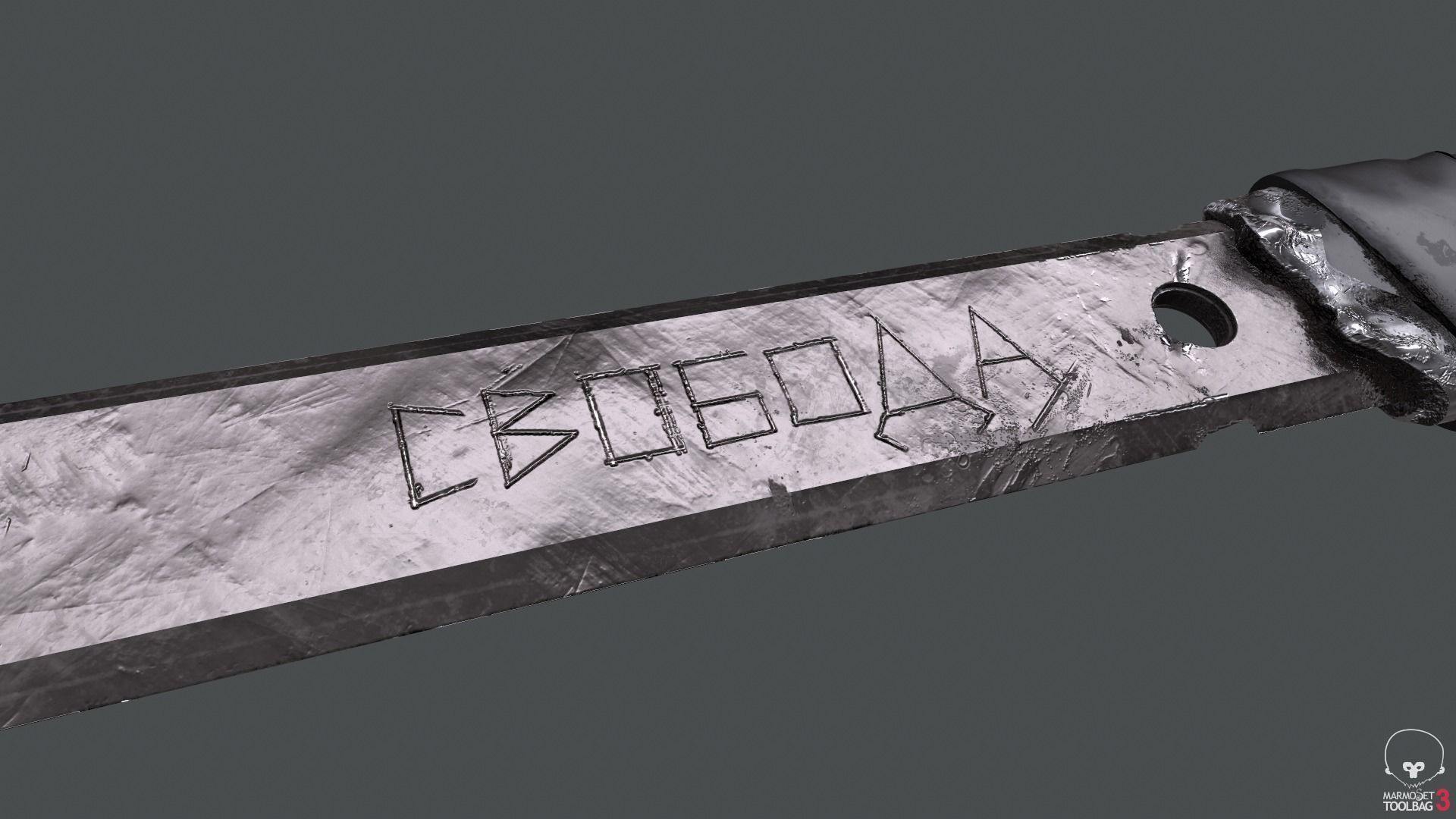 Prison Knife Low-poly 3D model_17