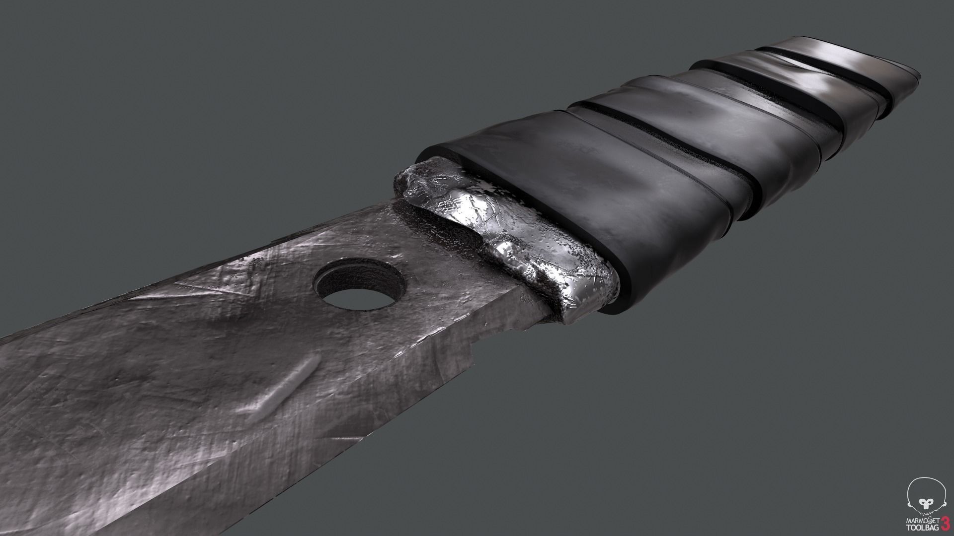 Prison Knife Low-poly 3D model_16