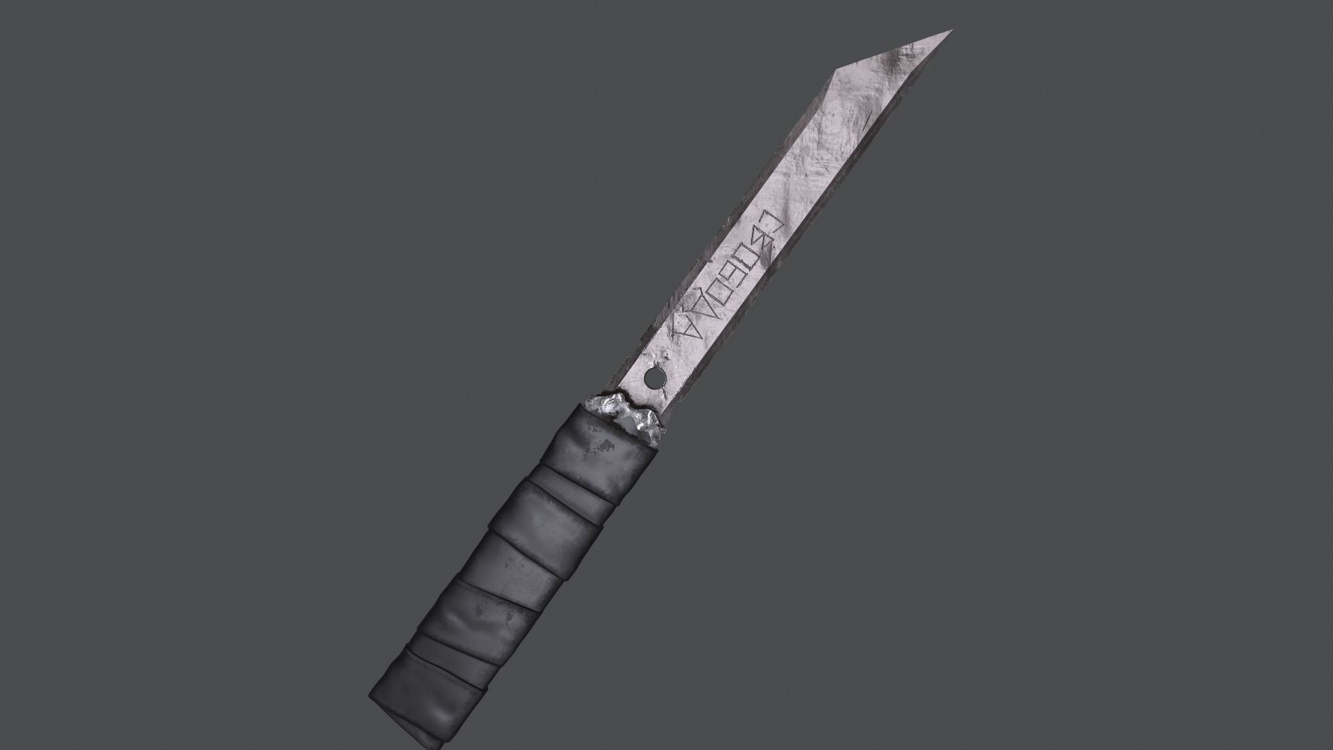 Prison Knife Low-poly 3D model_12