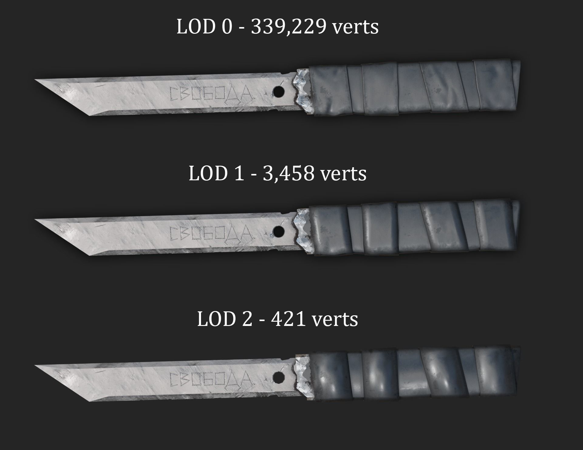 Prison Knife Low-poly 3D model_6