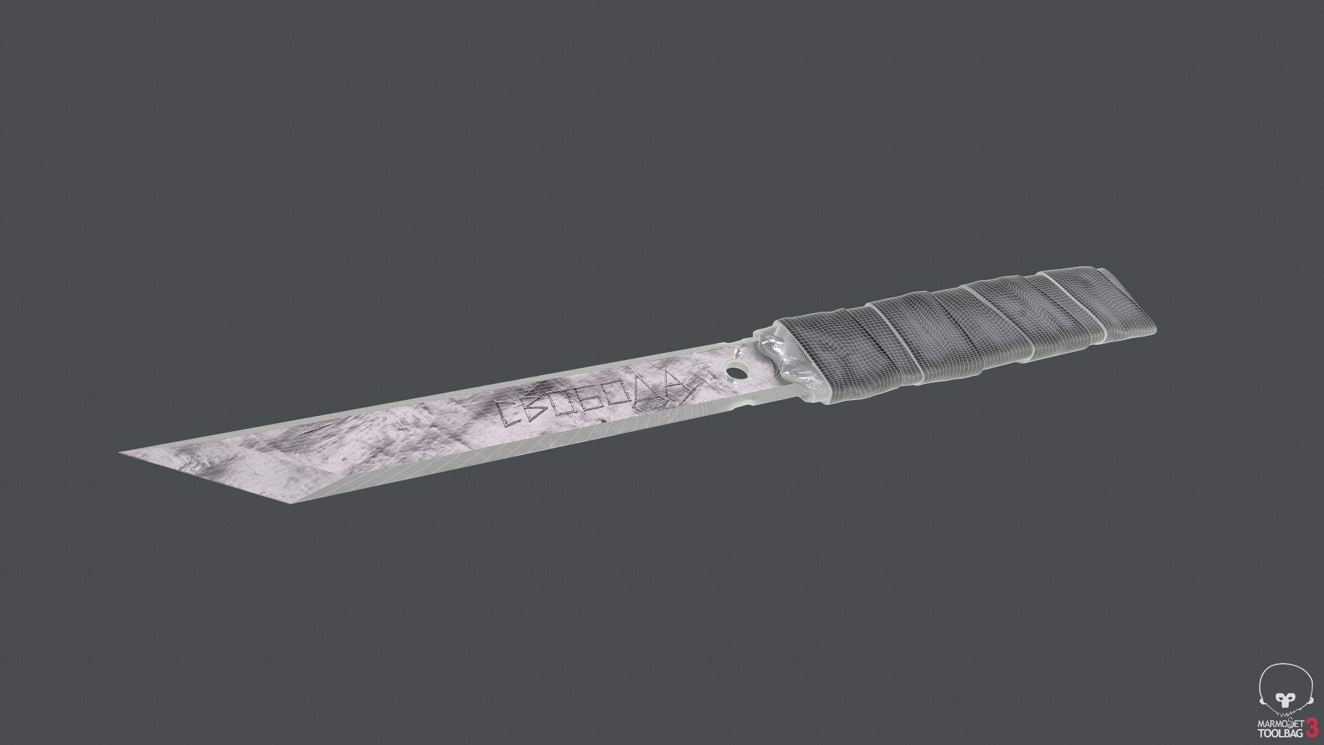 Prison Knife Low-poly 3D model_18