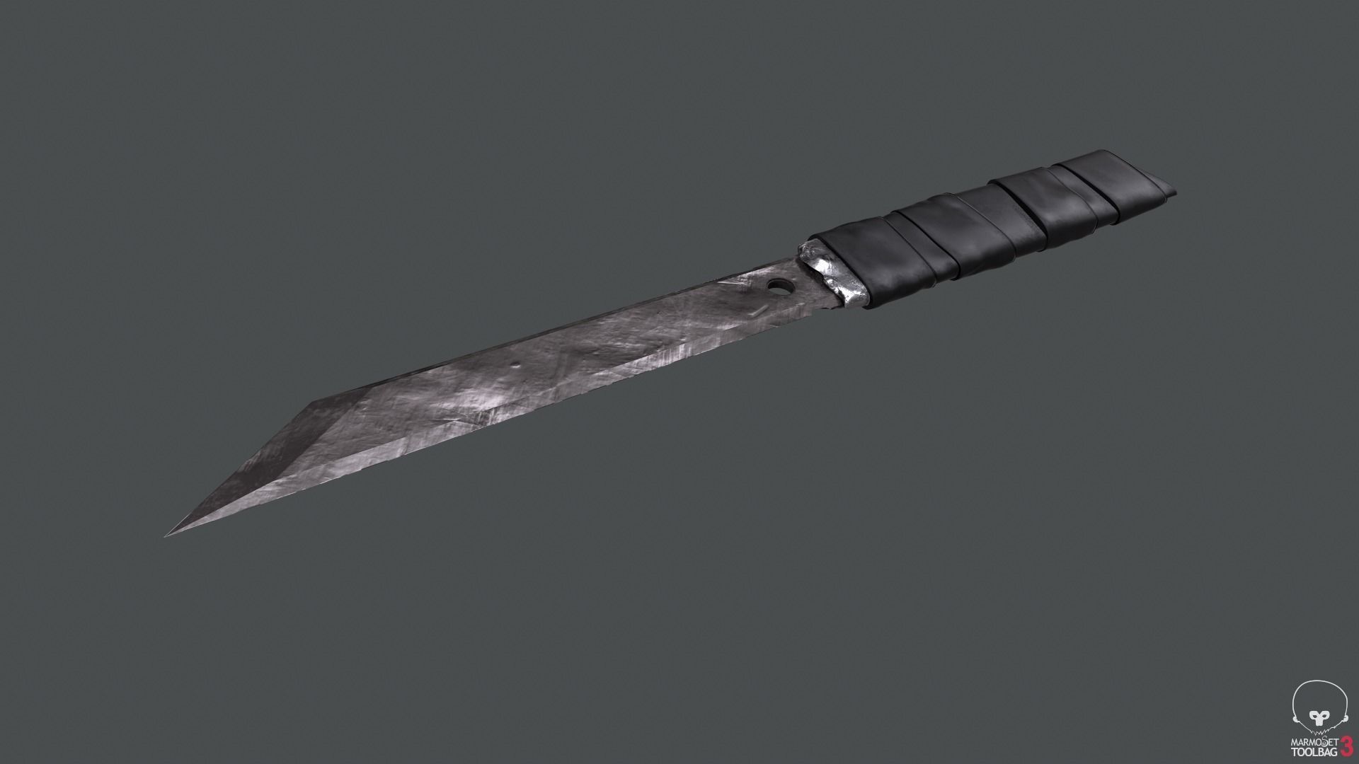 Prison Knife Low-poly 3D model_13