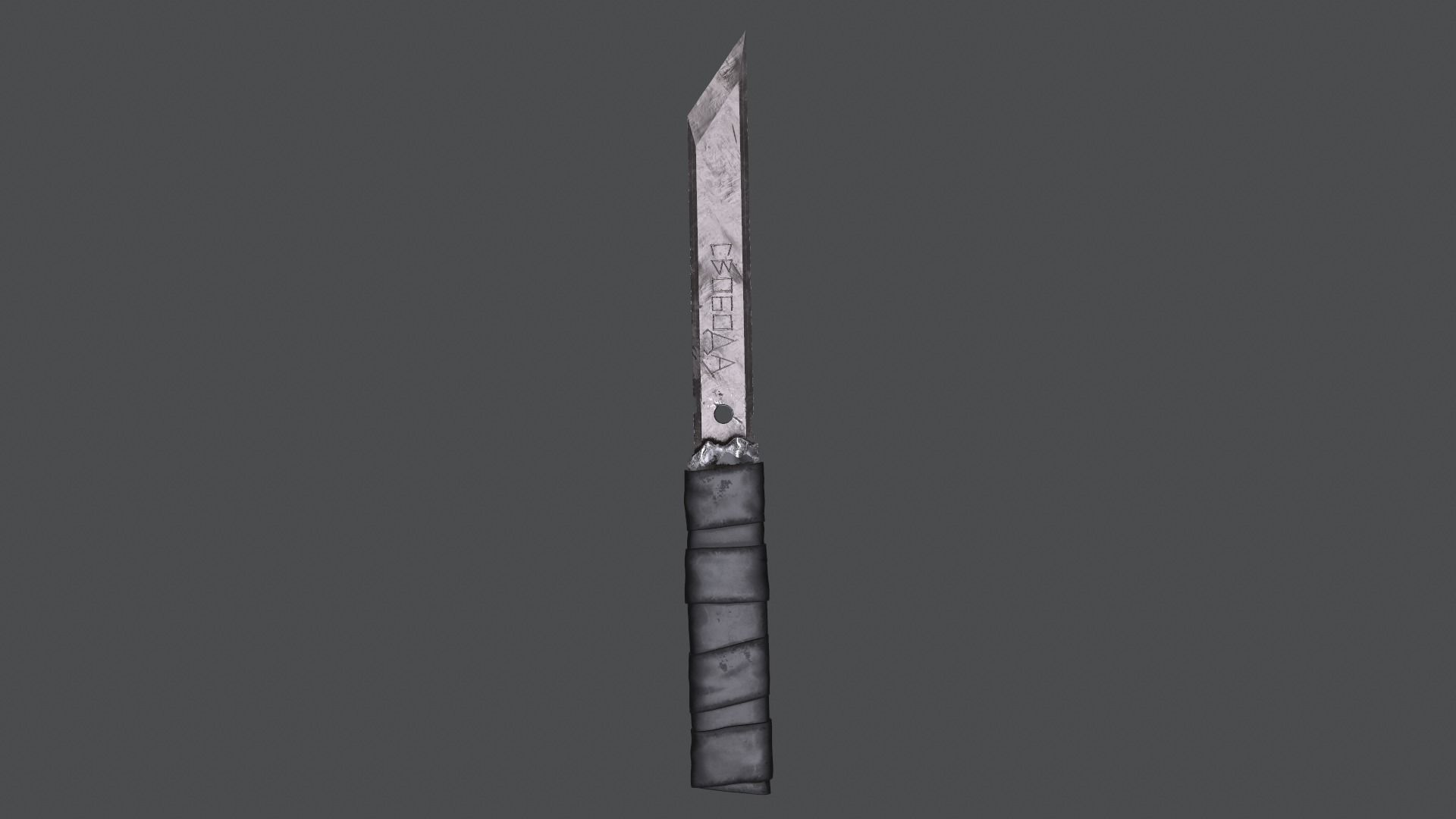 Prison Knife Low-poly 3D model_9