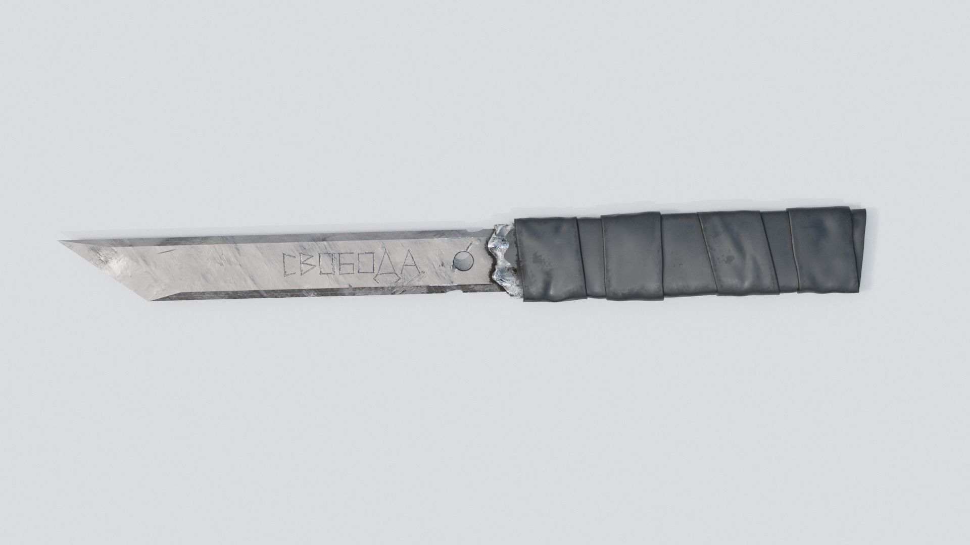 Prison Knife Low-poly 3D model_5