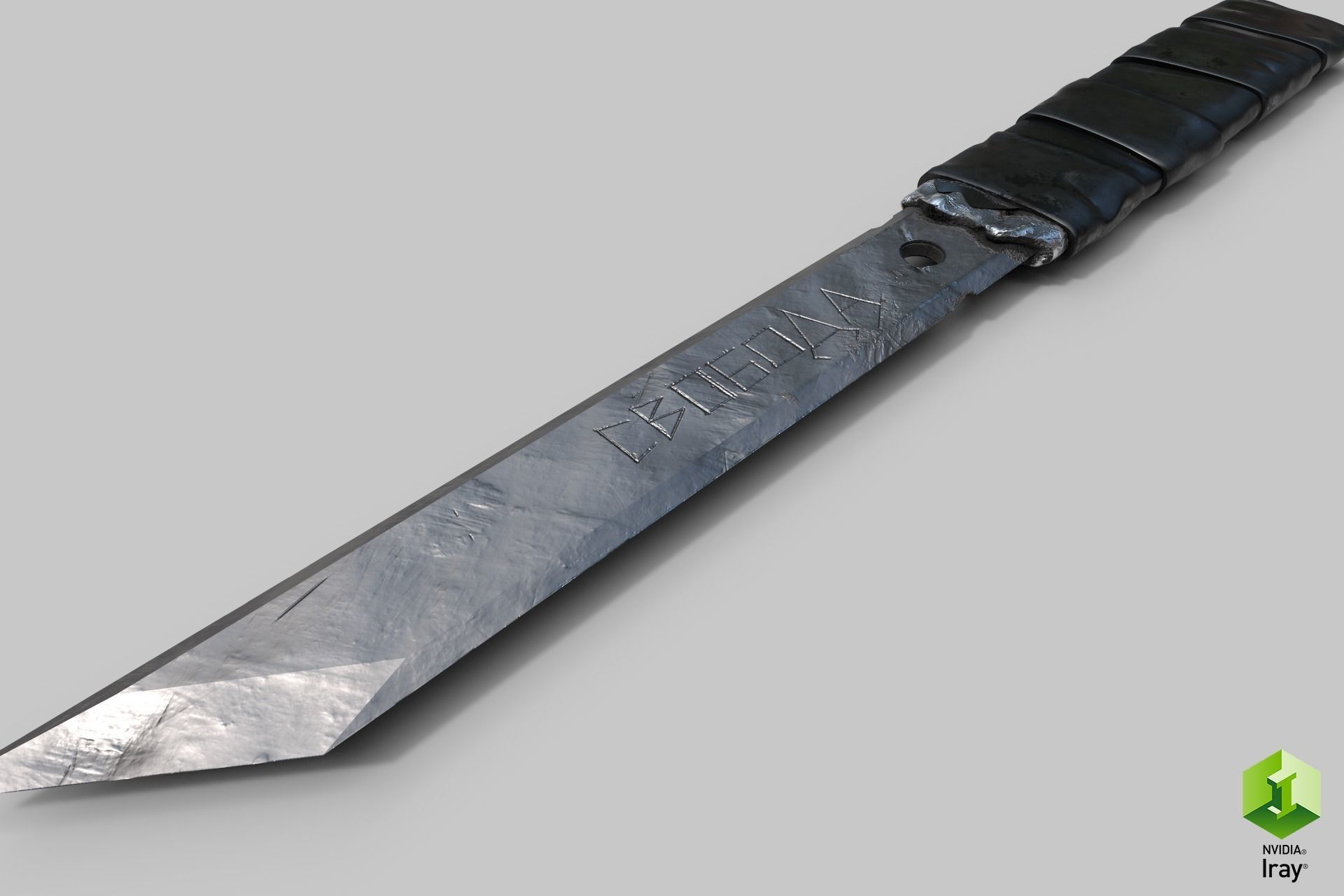Prison Knife Low-poly 3D model_3