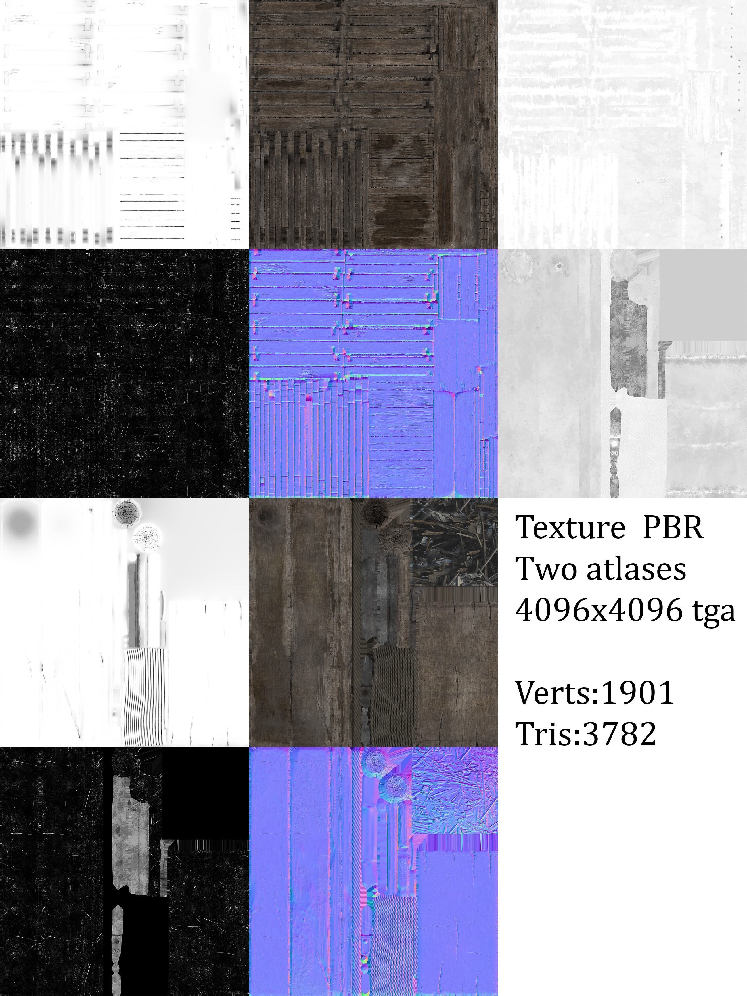 Wooden well Low-poly 3D model_7