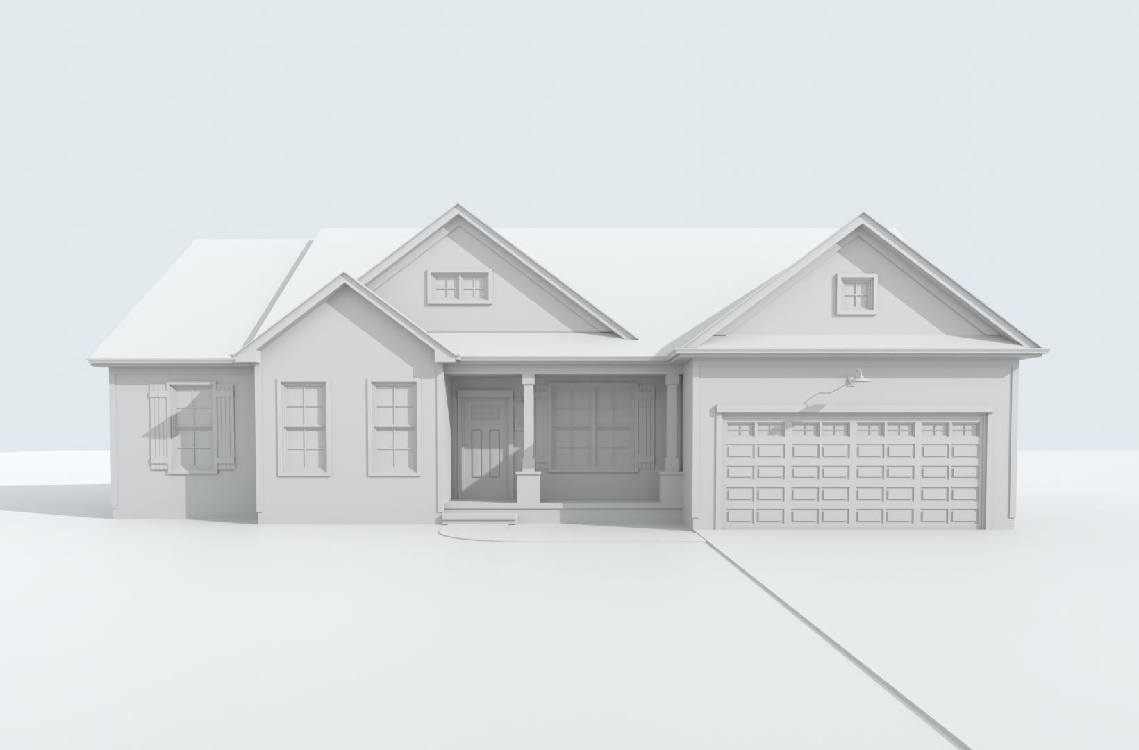 Cape Cod House 36 3D model_4