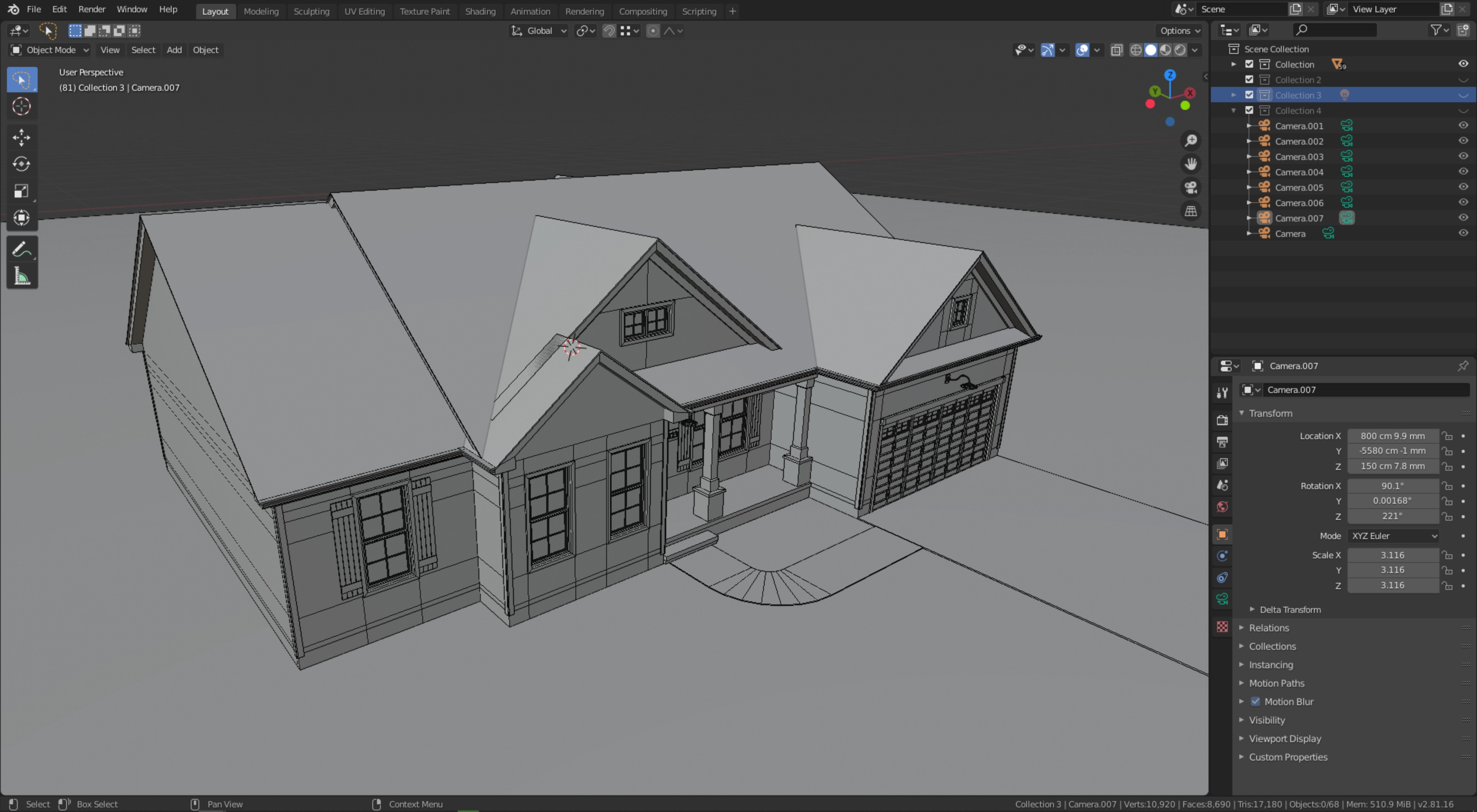 Cape Cod House 36 3D model_8