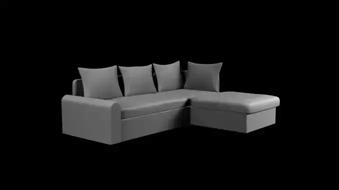 Sofa Model sectional with pillows