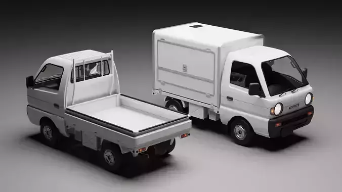 Suzuki Carry 1993 Kei Truck  3D model