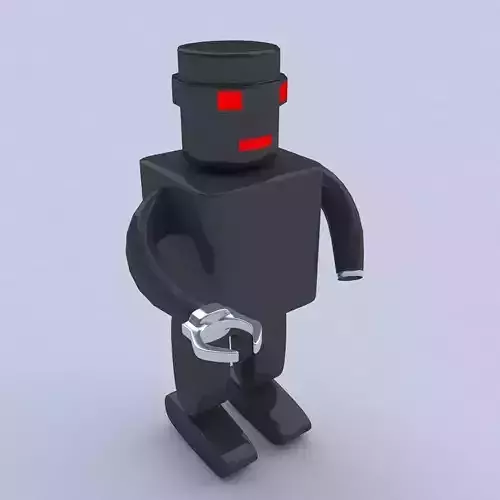 universal robots 3d model Low-poly 3D model