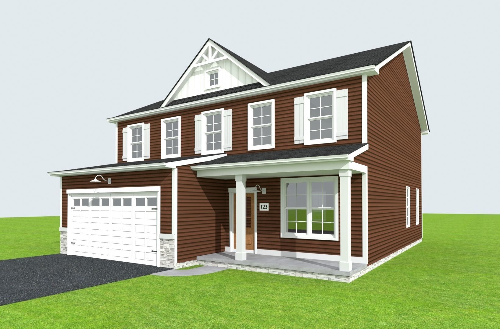 Cape Cod House 38 3D model_1