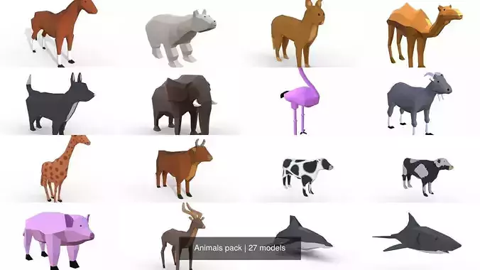Animals pack 3D Model Collection