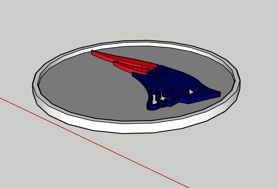 Patriots Logo 3D print model_1