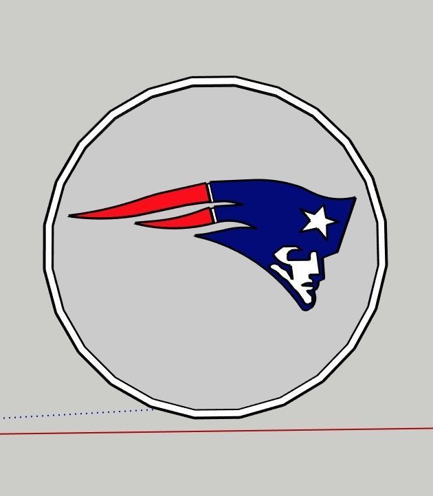 Patriots Logo 3D print model_2
