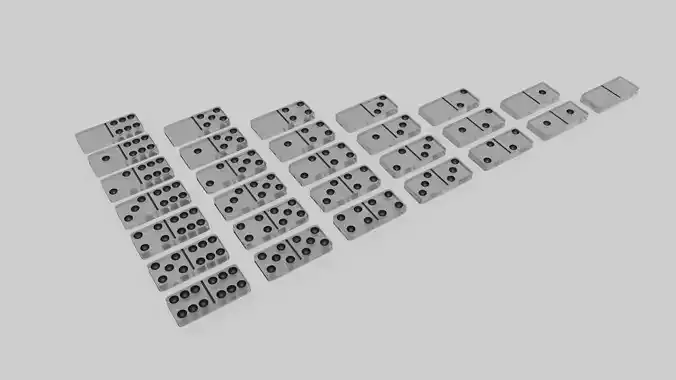 Glass Domino Set 28 pieces 