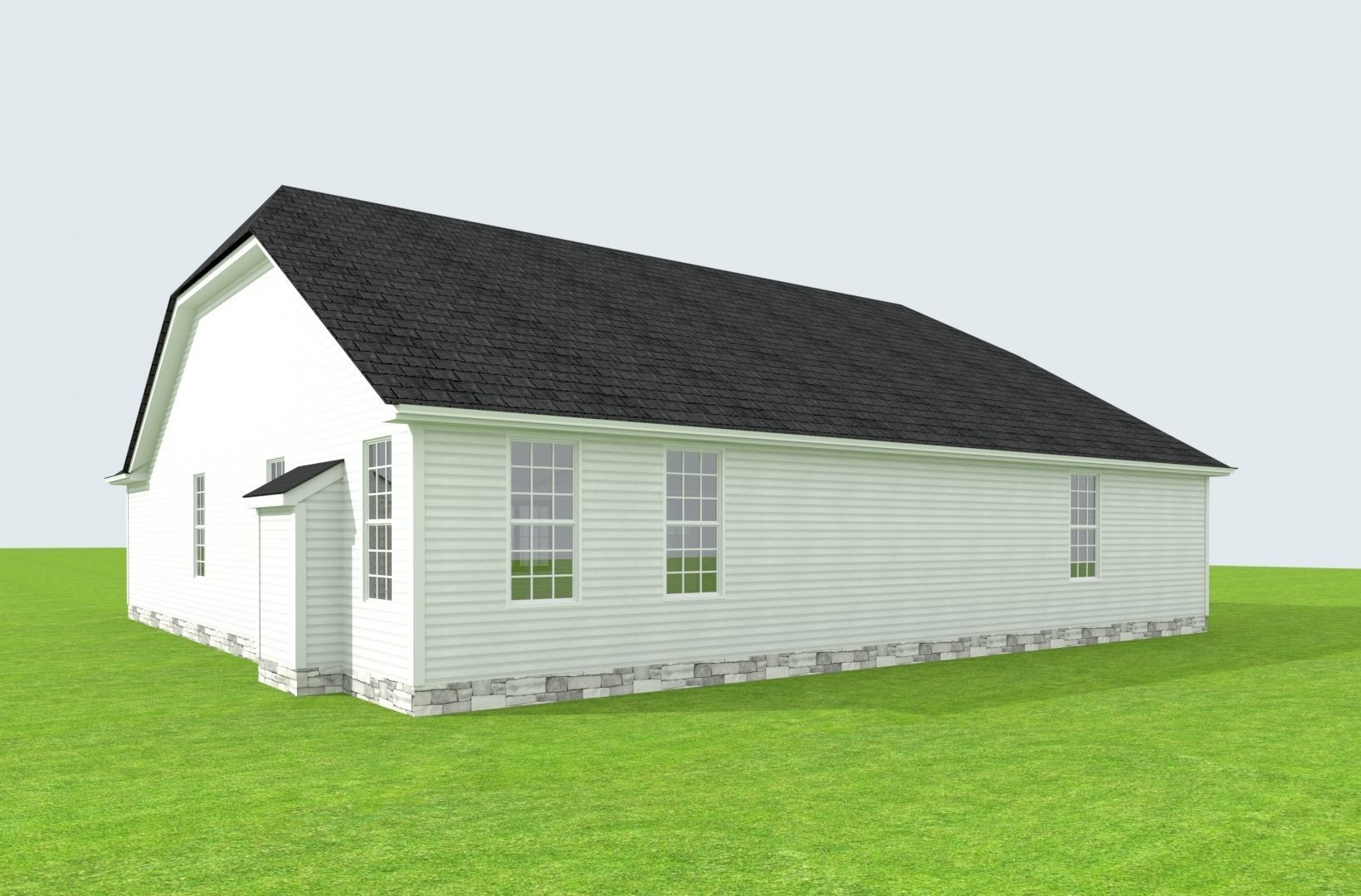 Cape Cod House 40 3D model_9