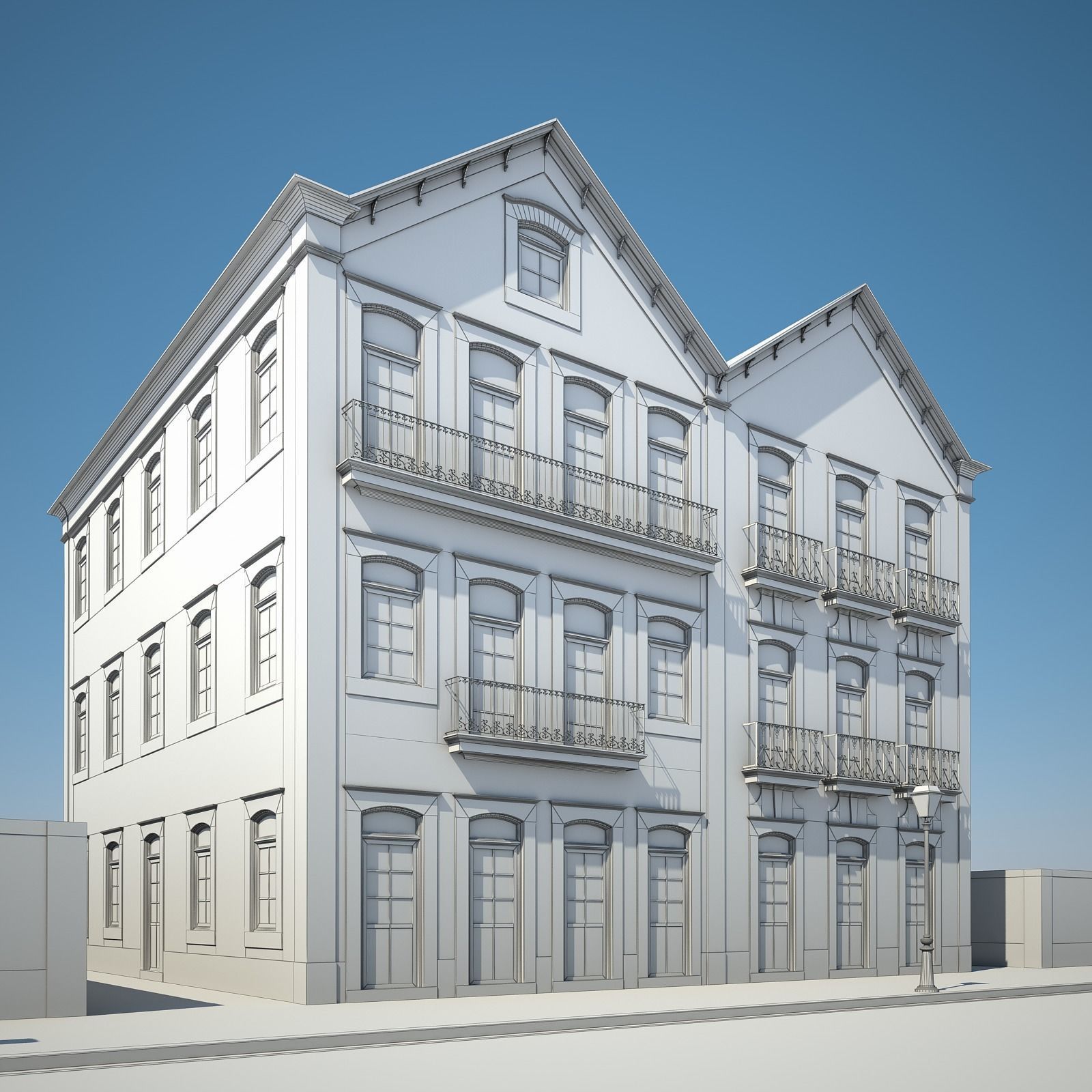 Apartment Building 16 3D model_7