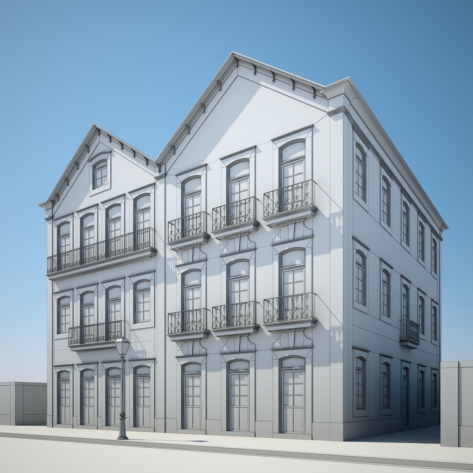 Apartment Building 16 3D model_8