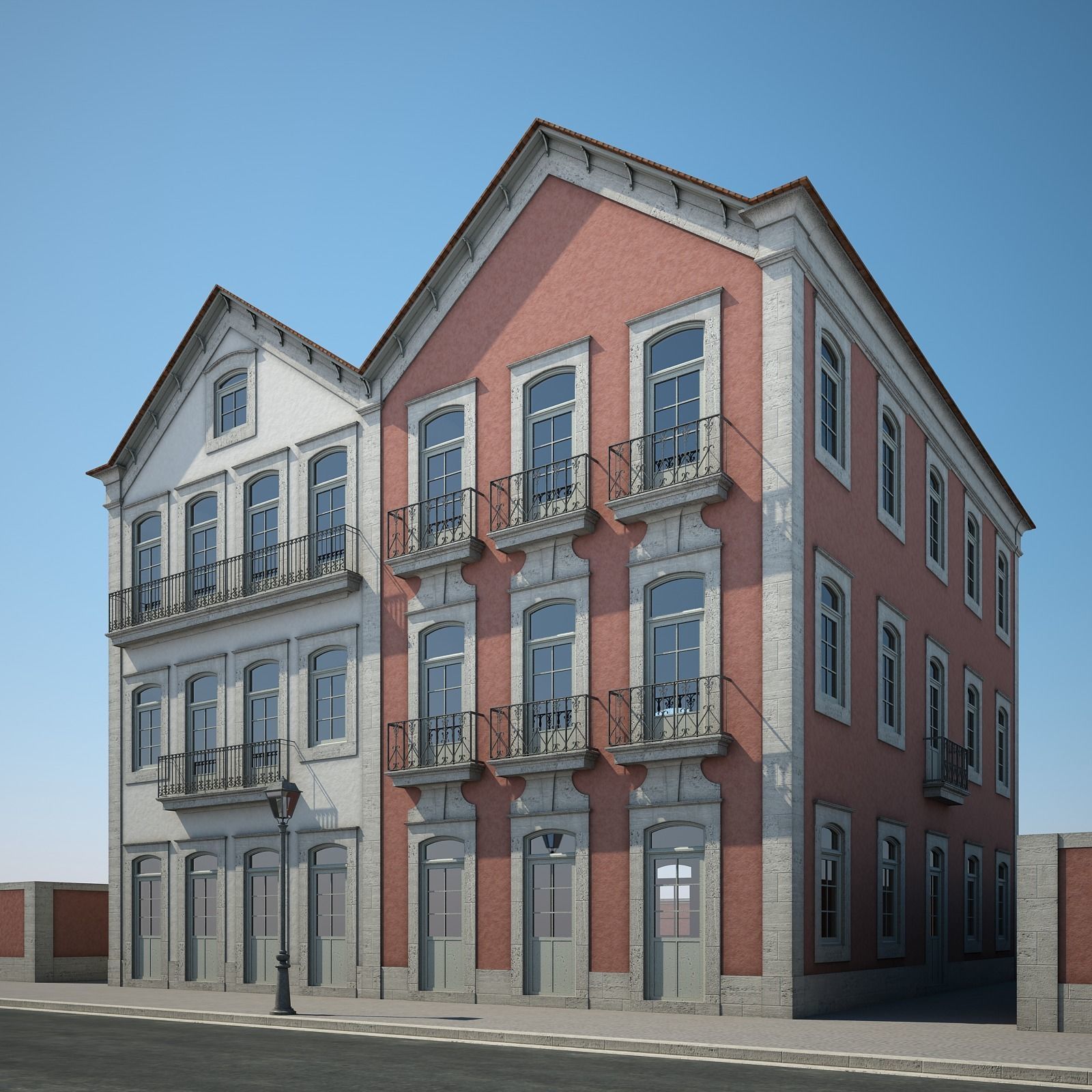 Apartment Building 16 3D model_1