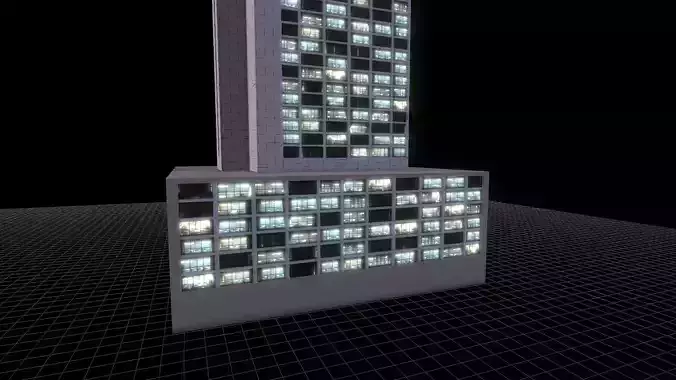 Building at Night - LowPoly