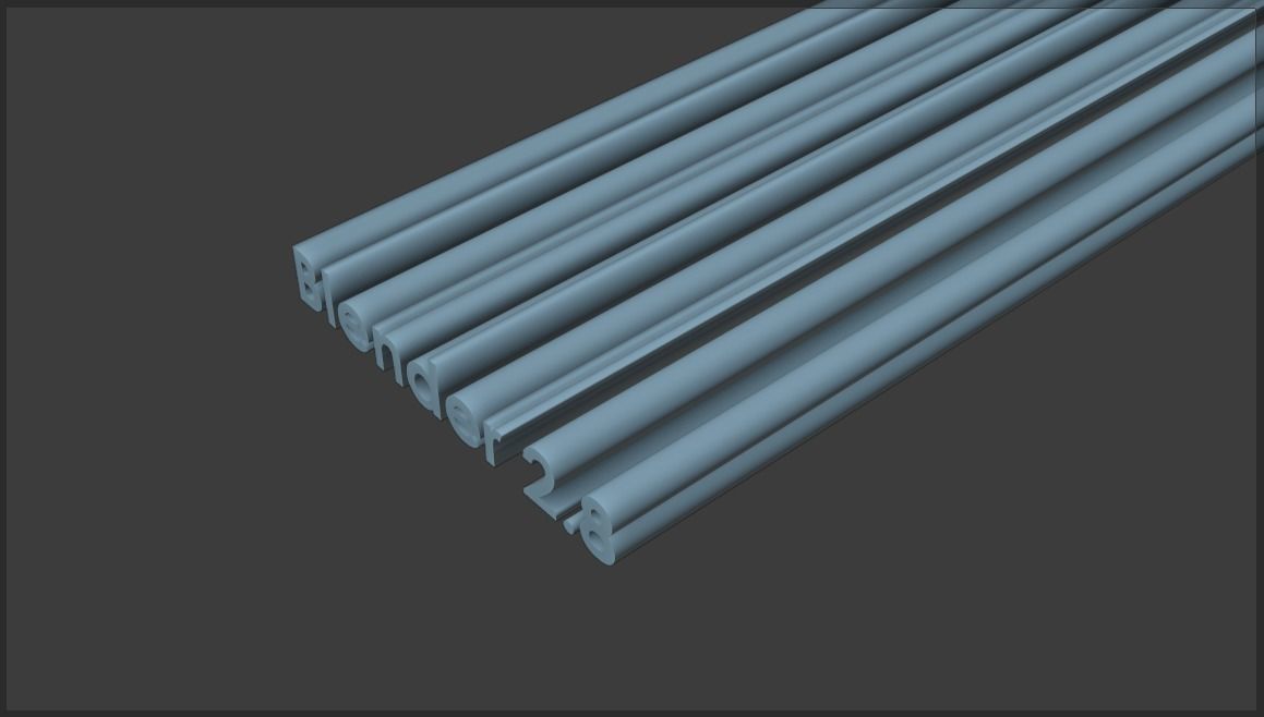 Retro Fluorescent Blender Text Free 3D model_3