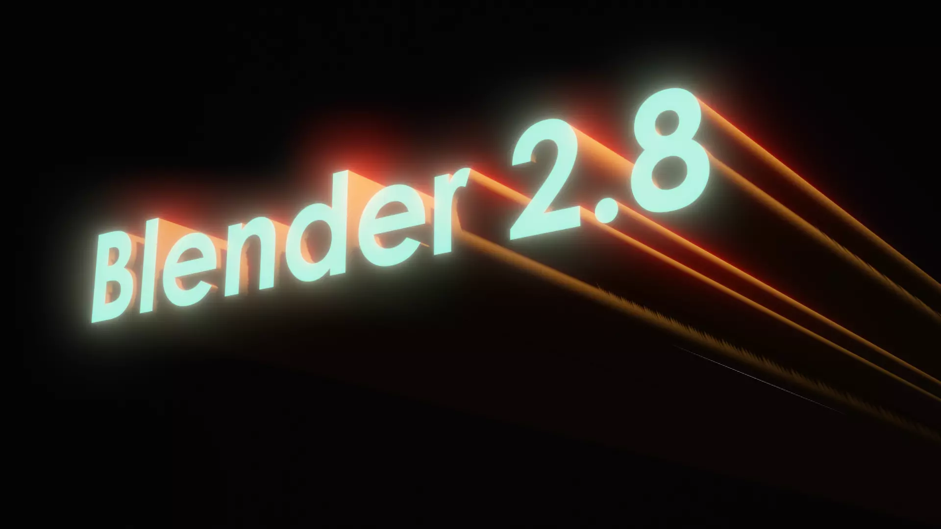 Retro Fluorescent Blender Text Free 3D model_0